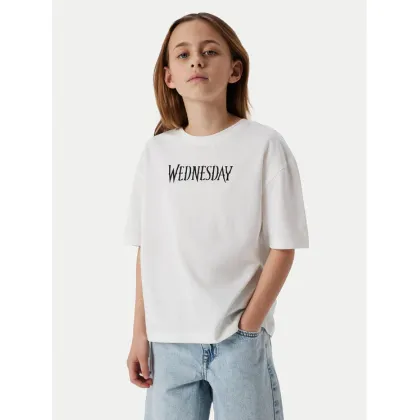 Zdjęcie NAME IT T-Shirt Farra Wednesday 13240881 Biały Standard Fit