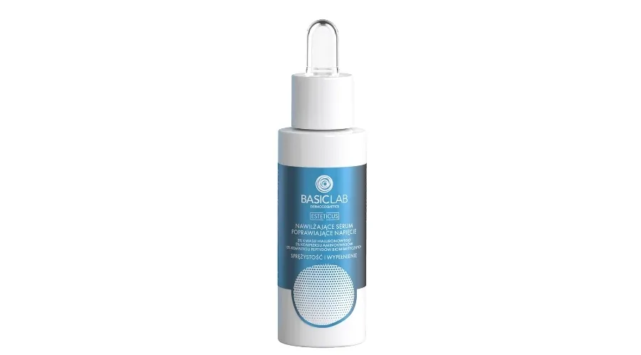 obrazek 1 Basiclab Dermocosmetics Esteticus Nawilżające serum poprawiające napięcie 3% kw. hialuronowego, 30 ml 30 ml