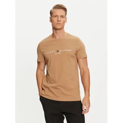 Zdjęcie Tommy Hilfiger T-Shirt Logo MW0MW11797 Beżowy Regular Fit