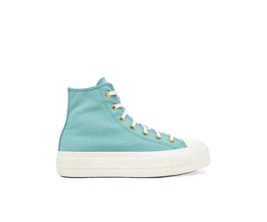 obrazek 1 Converse Trampki Chuck Taylor All Star Lift Platform Gold A11495C Turkusowy
