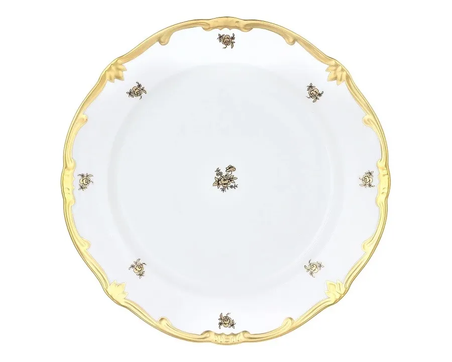 obrazek 1 Pięknie zdobiony talerz z porcelany