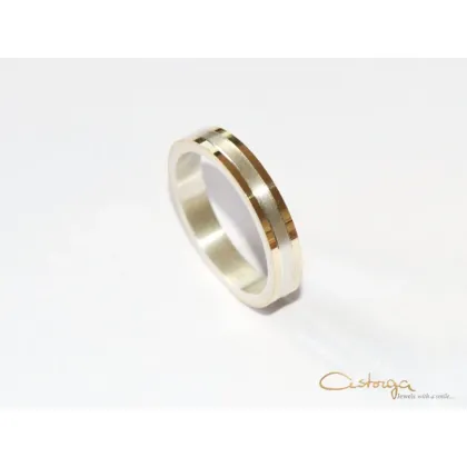 Zdjęcie Elegancka obrączka ze srebra - z obrotowymi elementami