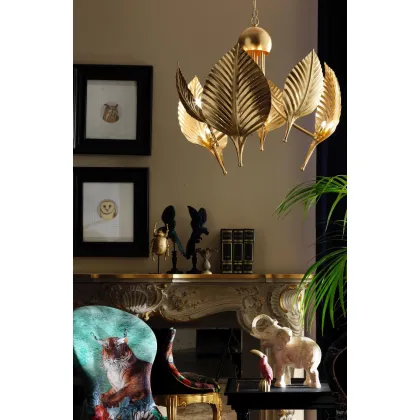 Zdjęcie Stylowy żyrandol w kształcie liści do luksusowych wnętrz - Euro Lamp Art