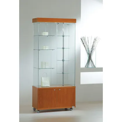Picture A unique shop window with a cabinet and rotating and fixed shelves