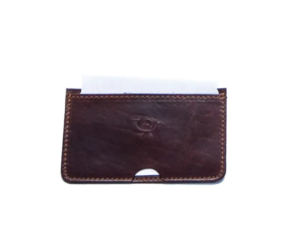 picture 1 Small, leather, simple business card holder - Absolute Breton