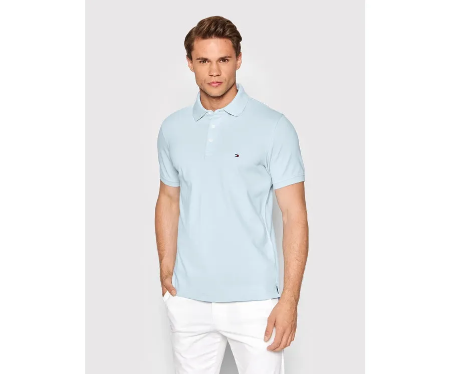 obrazek 1 Tommy Hilfiger Polo MW0MW17771 Błękitny Slim Fit