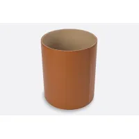 Zdjęcie Gustowny skórzany kosz na papier w kolorach brązowym i cappuccino - do biura