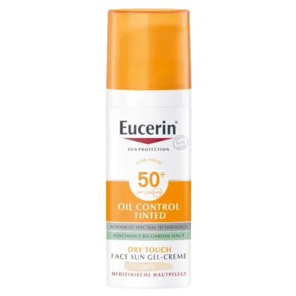 Zdjęcie Eucerin Oil Control SPF50+ Dry Touch Żel-krem ochronny ultralekki koloryzujący 50 ml