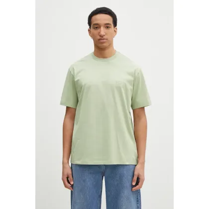 Zdjęcie Y-3 t-shirt bawełniany Regular SS Tee męski kolor zielony z nadrukiem JM7860