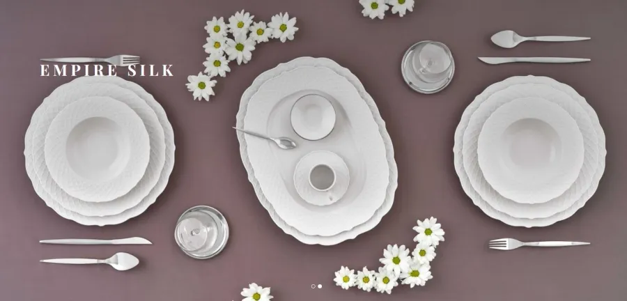 obrazek 3 Piękny talerz na chleb/masło/sos 17 cm Empire z porcelany
