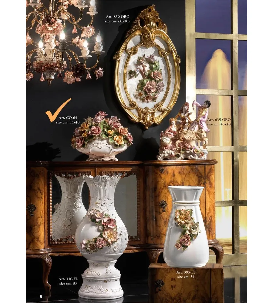 picture 1 Vase with ceramic flowers
