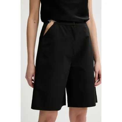 Zdjęcie Heliot Emil szorty damskie kolor czarny gładkie high waist SS25_W_10_200_BLK01