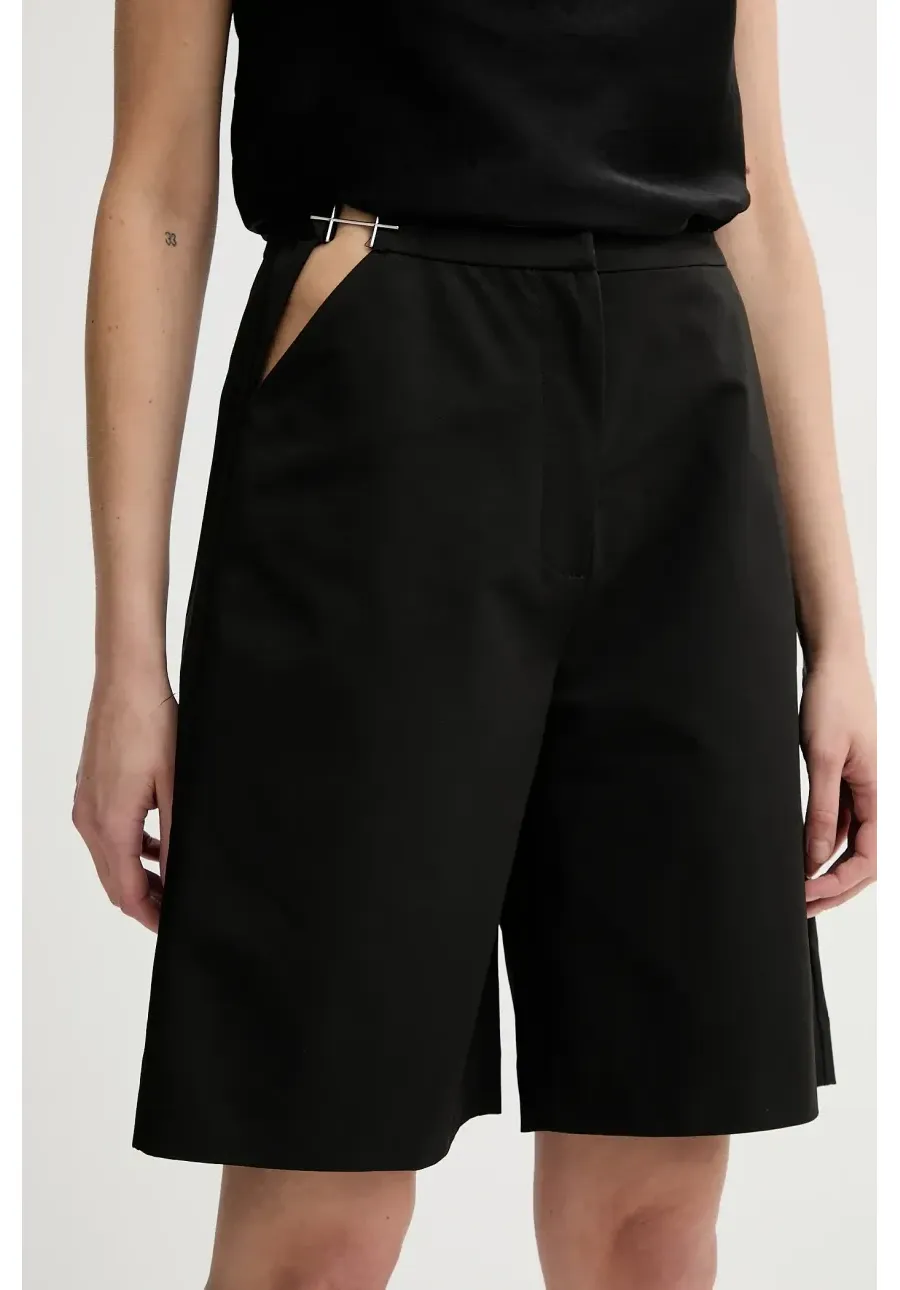 obrazek 1 Heliot Emil szorty damskie kolor czarny gładkie high waist SS25_W_10_200_BLK01