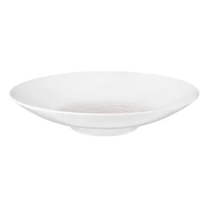 Zdjęcie Porcelanowy  talerz na makaron lub sałatki 26 cm o oryginalnym brązowym zdobieniu - Seltmann Weiden