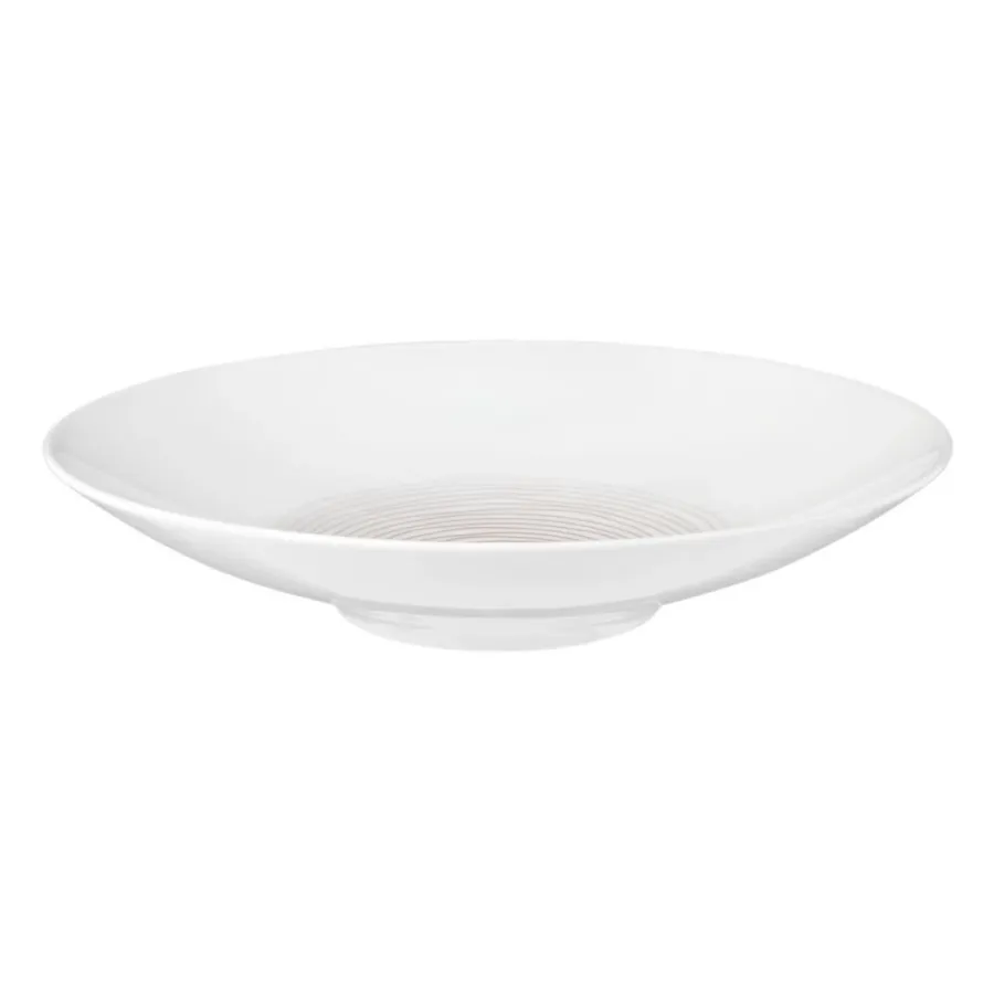 obrazek 1 Porcelanowy  talerz na makaron lub sałatki 26 cm o oryginalnym brązowym zdobieniu - Seltmann Weiden