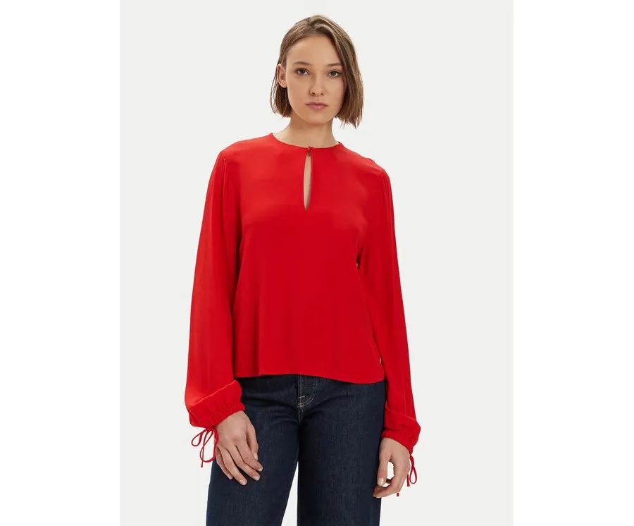 obrazek 1 Tommy Hilfiger Bluzka WW0WW41835 Czerwony Regular Fit