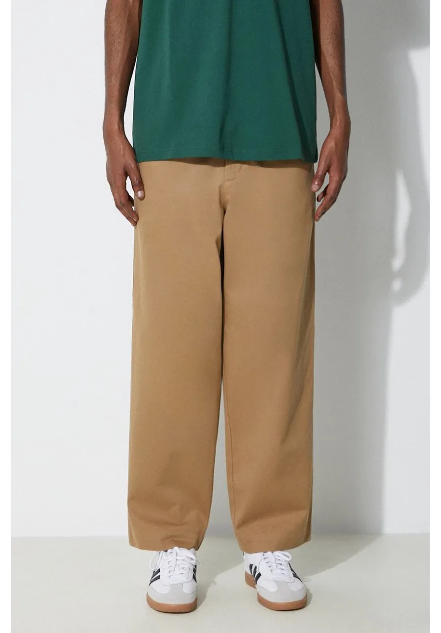 obrazek 1 Fred Perry spodnie bawełniane Straight Leg Twill Trouser kolor beżowy w fasonie chinos T6530.363