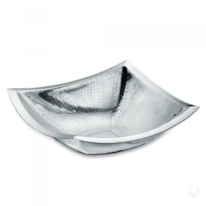 Zdjęcie Kwadratowa srebrna miska o oryginalnym designie - Zaramella Argenti