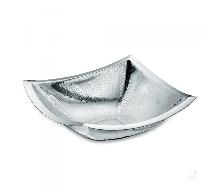 obrazek 1 Kwadratowa srebrna miska o oryginalnym designie - Zaramella Argenti