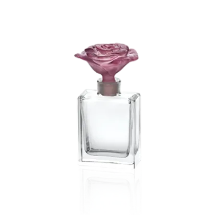 Zdjęcie Stylowy flakon na perfumy z zatyczką zdobioną różą