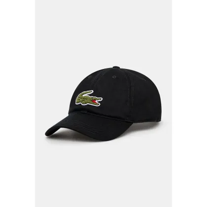 Zdjęcie Lacoste czapka z daszkiem kolor czarny z aplikacją RK3186
