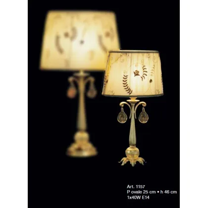 Zdjęcie Elegancka lampa z bursztynową zawieszką ze stożkowym szyfonowym kloszem – Il Paralume Marina