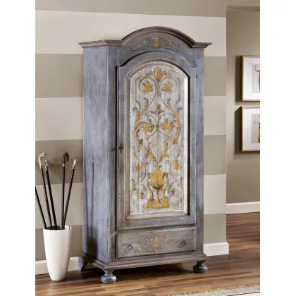 Zdjęcie Urzekająca szafa z 1 drzwiami i 1 szufladą oraz drążkiem na wieszaki - Zanini