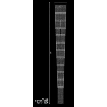 Zdjęcie Oryginalny żyrandol z przezroczystą kaskadą Swarovskiego - Il Paralume Marina