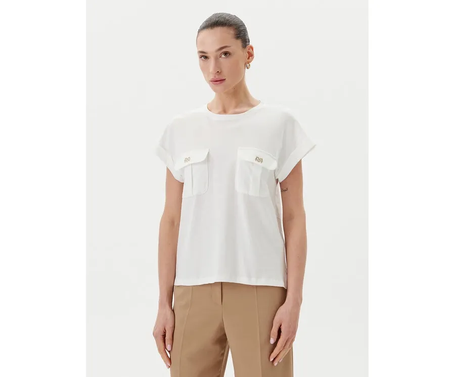 obrazek 1 Rinascimento Bluzka CFC0122690003 Écru Regular Fit