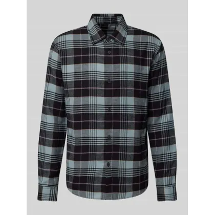 Zdjęcie Koszula flanelowa o kroju relaxed fit z mieszanki bawełny ze wzorem w kratę