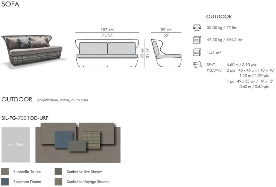 obrazek 3 Ekskluzywna sofa ogrodowa z kolekcji Isabella firmy Kenneth Cobonpue