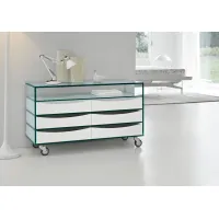 Picture Modern glass chest of drawers for stylish interiors - Tonelli Design