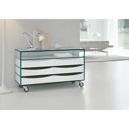 Zdjęcie Nowoczesna szklana komoda do stylowych wnętrz - Tonelli Design