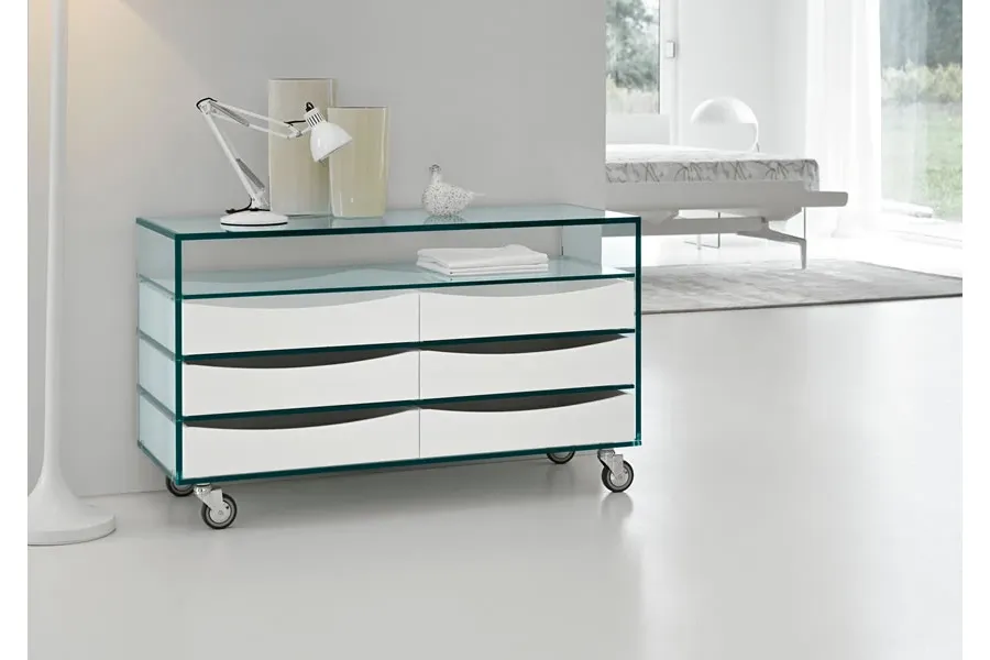 obrazek 1 Nowoczesna szklana komoda do stylowych wnętrz - Tonelli Design