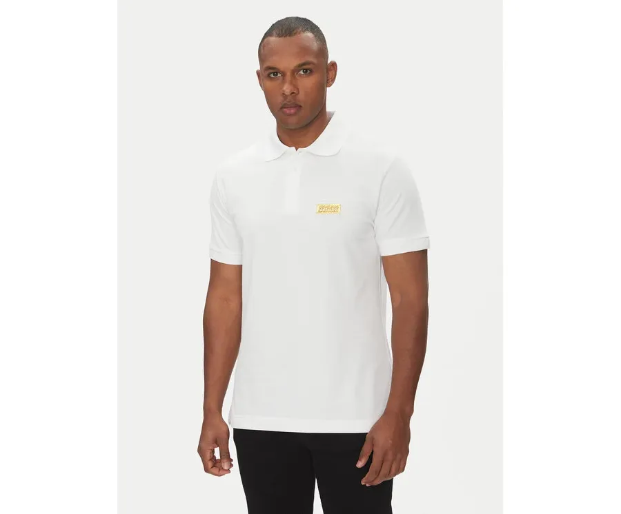 obrazek 1 Versace Jeans Couture Polo 78GAGT08 Biały Regular Fit