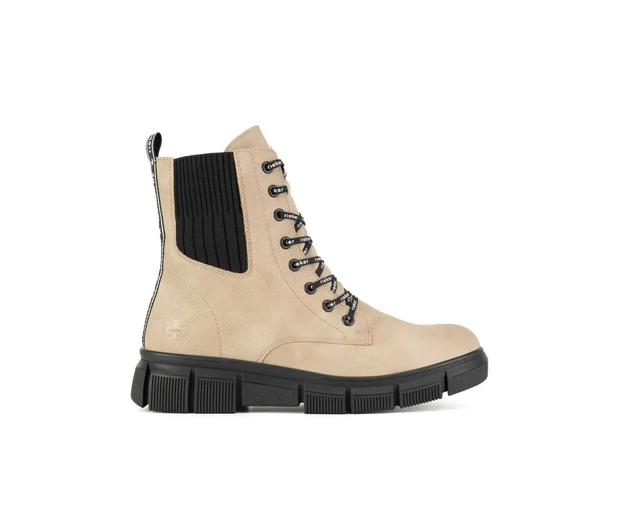 obrazek 1 Rieker Botki X3414-60 Beżowy