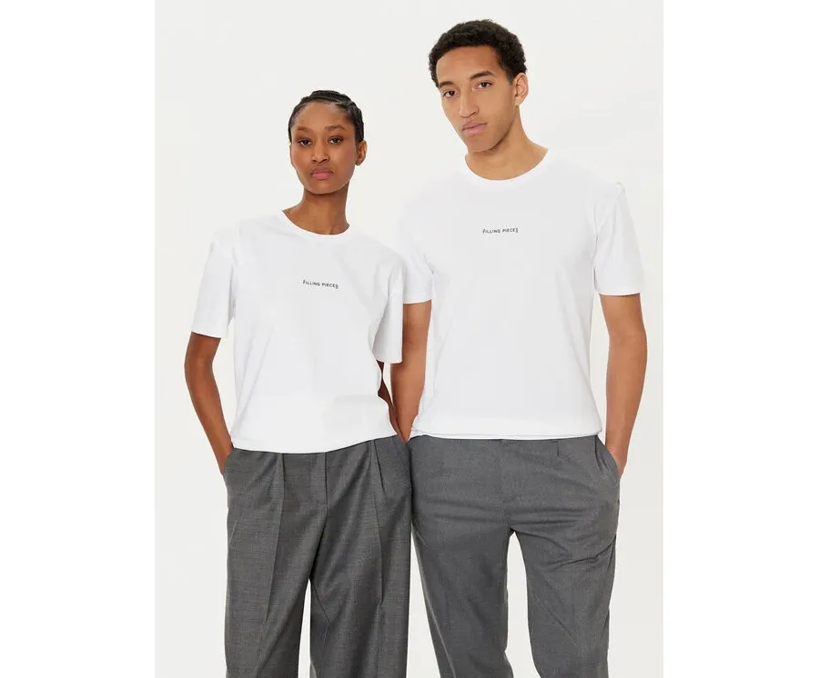 obrazek 1 Filling Pieces T-Shirt Unisex 7443400 Biały Slim Fit