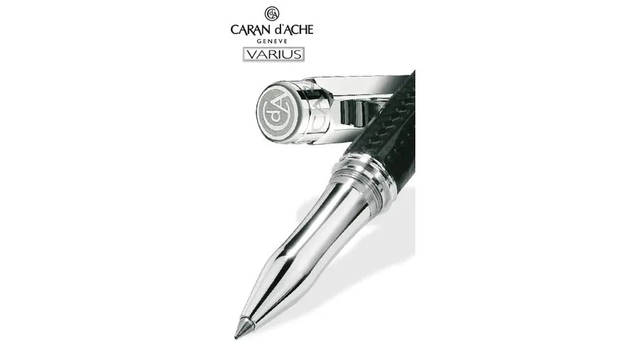 picture 3 Varius Rollerball Pen Carbon 3000 silver-plated/rhodium-coated