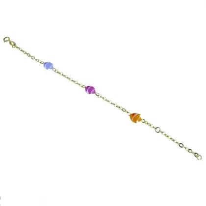 Zdjęcie Włoska dziecięca bransoletka z emalii rybnej