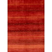 Picture A charming yellow and red woolen carpet, hand-woven from Iran - Jordan
