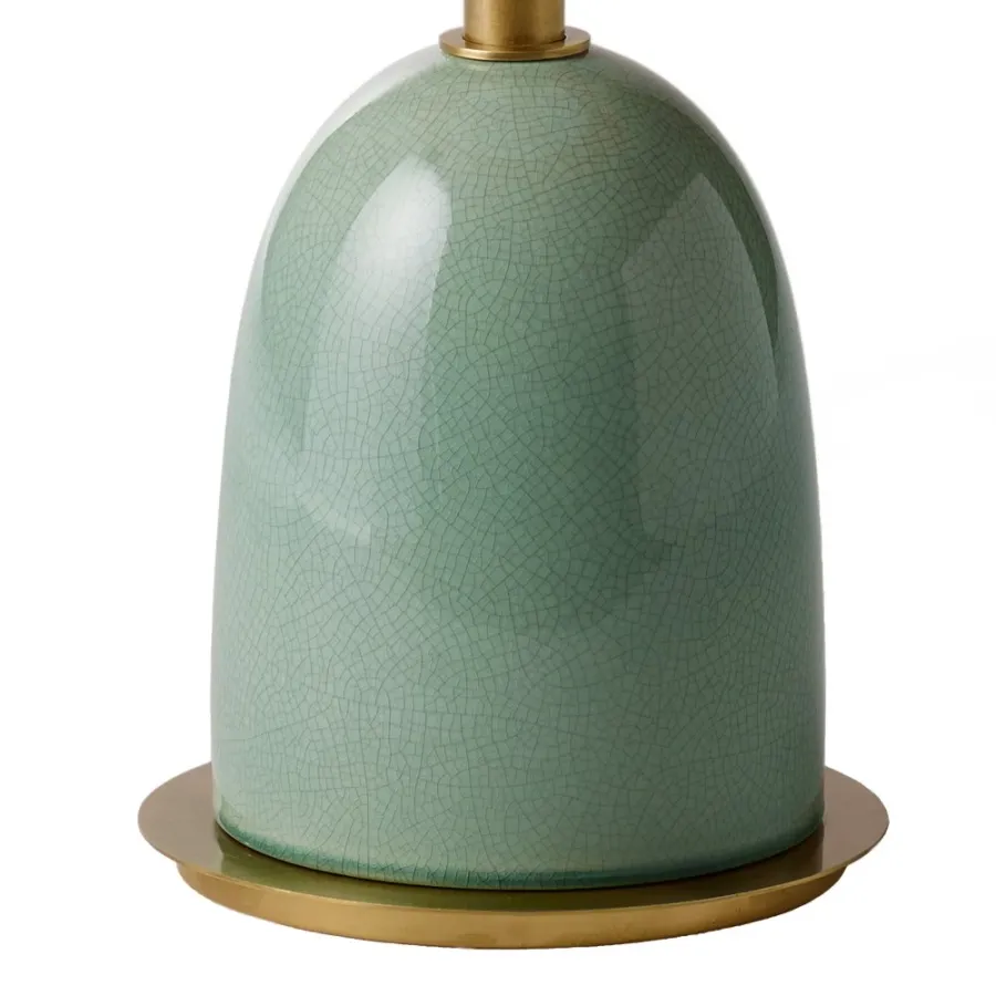 obrazek 5 Okrągły stolik z mosiądzu z malowanym szklanym blatem H.55xDia.50 cm