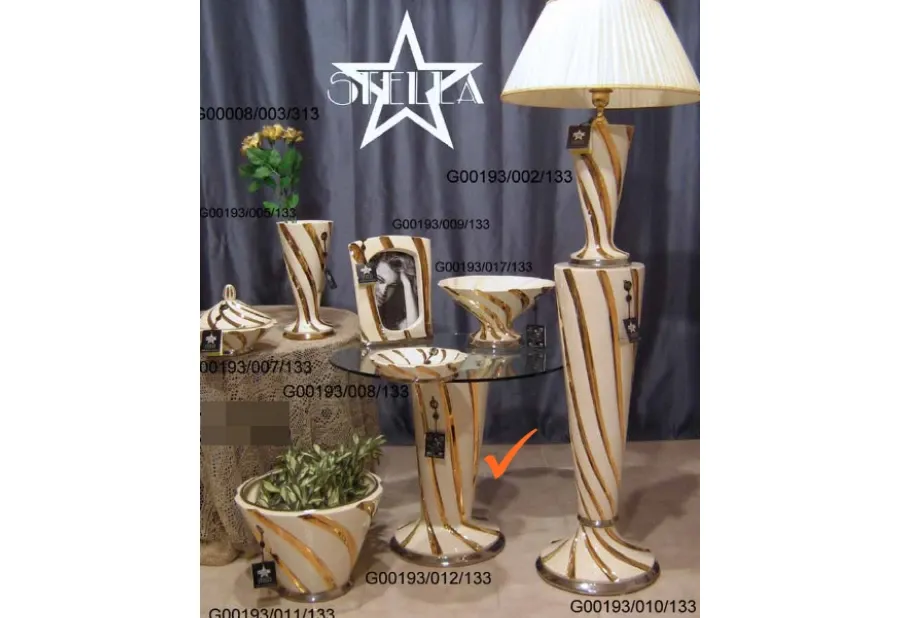 obrazek 1 Szykowny ceramiczny stolik kawowy z szklanym blatem