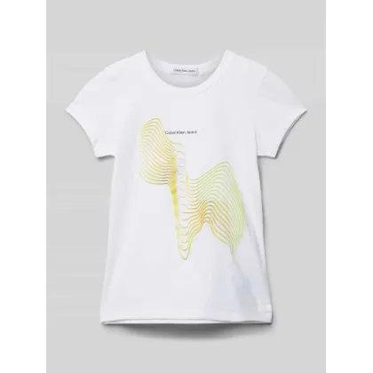 Zdjęcie Calvin Klein Jeans T-Shirt Meta Min Graphic IG0IG02427 Biały Slim Fit