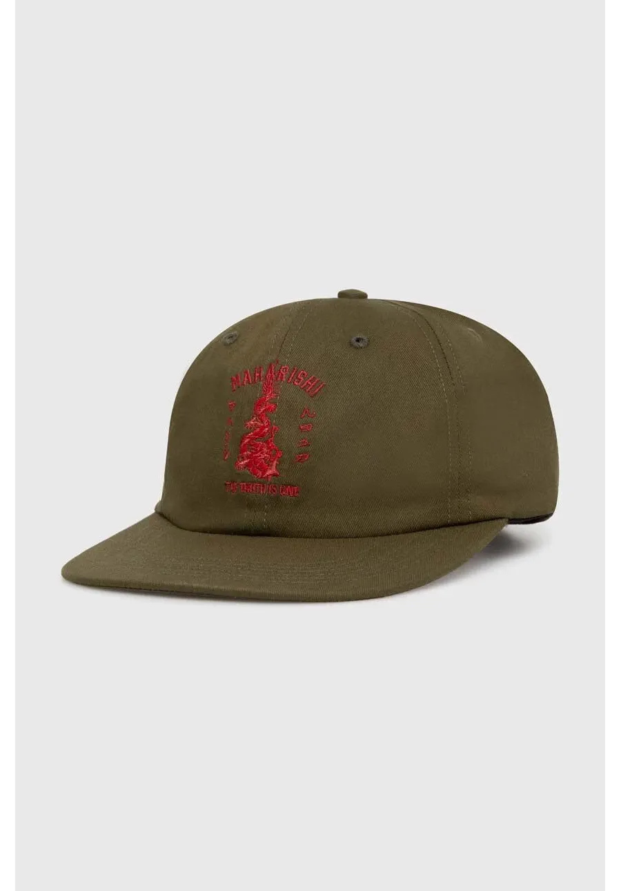 obrazek 1 Maharishi czapka z daszkiem bawełniana Dragon Anniversary kolor zielony z aplikacją 1276.OLIVE
