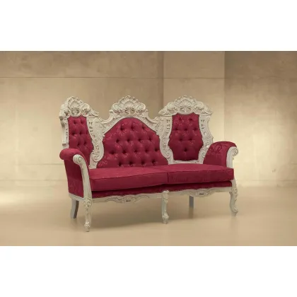 Zdjęcie Elegancka czerwona sofa w stylu barokowym do salonu – Morello Gianpaolo