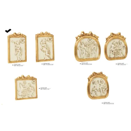 Picture Rectangular bas-relief with an angel with a trumpet - Valle d'oro Patchi