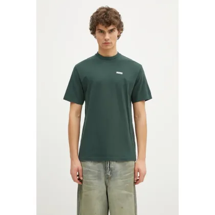 Zdjęcie Butter Goods t-shirt bawełniany Basic Tee męski kolor zielony gładki BG243110