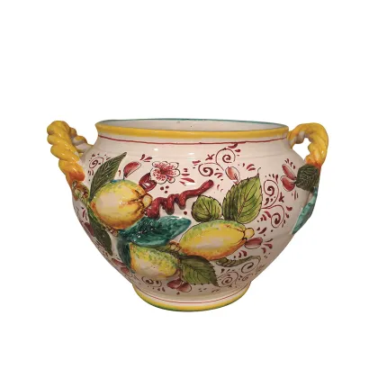 Picture A unique Italian Alice vase decorated with a lemon motif
