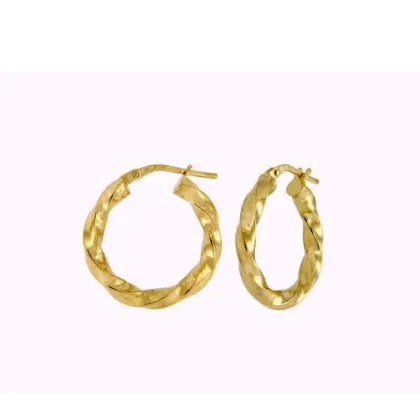 Zdjęcie Klasyczne złote kolczyki 15 mm