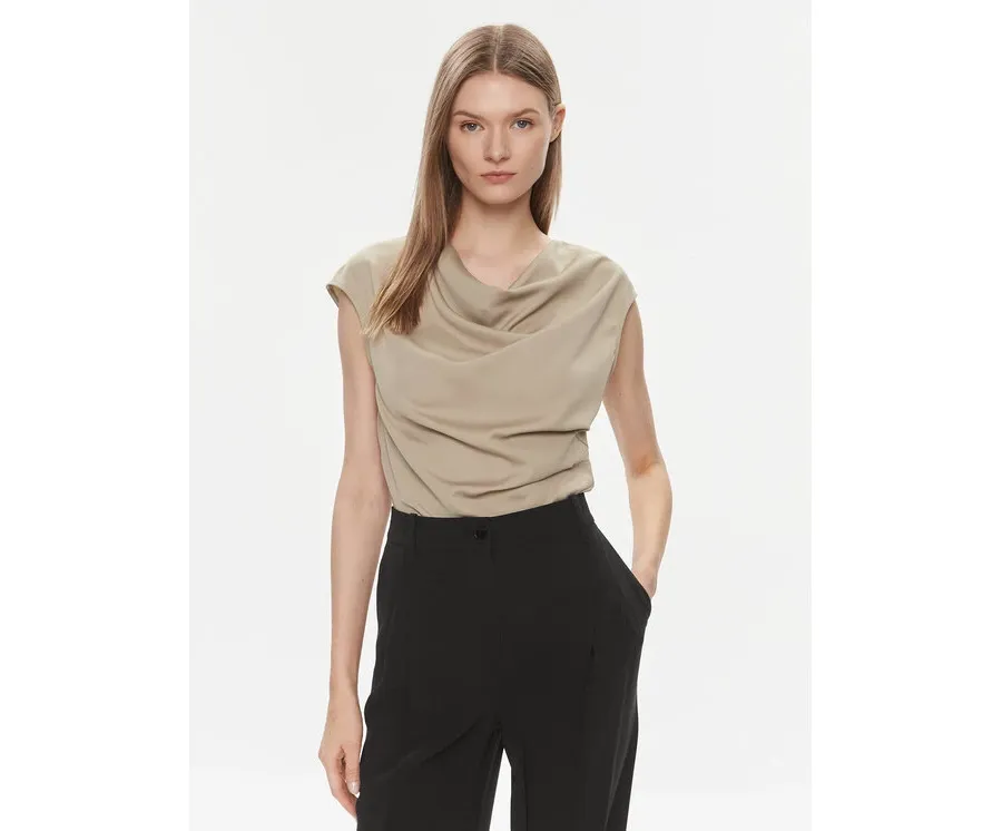 obrazek 1 Calvin Klein Bluzka K20K206281 Beżowy Slim Fit